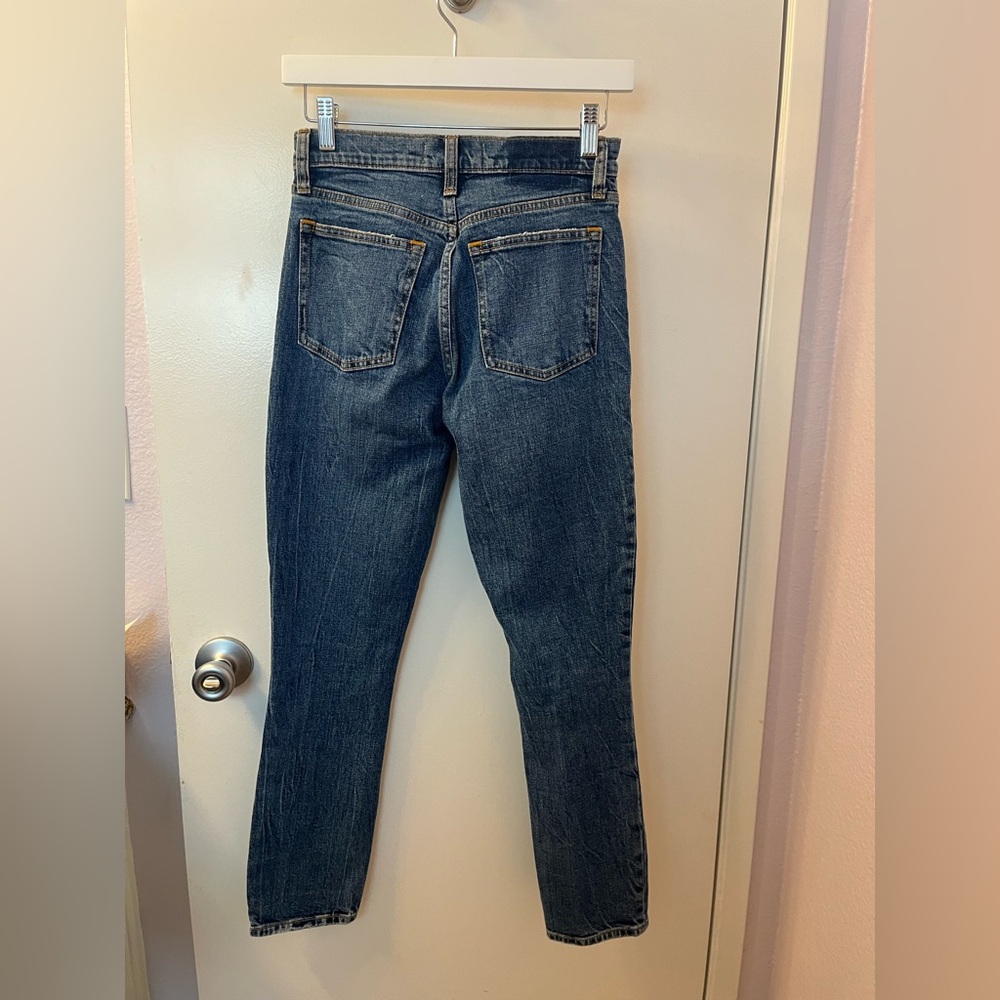 Abercrombie & Fitch Women's Straight Leg Jeans - Dark Blue Like New Size 25 - Picture 5 of 6